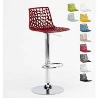 Barhocker mit Fußstütze Hoch Drehbar Höhenverstellbar für Küche Bar Grand Soleil Spider - Bordeaux von GRAND SOLEIL