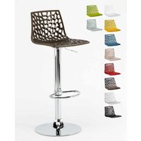 Barhocker mit Fußstütze Hoch Drehbar Höhenverstellbar für Küche Bar Grand Soleil Spider - Braun von GRAND SOLEIL