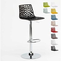 Barhocker mit Fußstütze Hoch Drehbar Höhenverstellbar für Küche Bar Grand Soleil Spider - Schwarz von GRAND SOLEIL