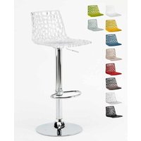 Barhocker mit Fußstütze Hoch Drehbar Höhenverstellbar für Küche Bar Grand Soleil Spider - Transparent von GRAND SOLEIL