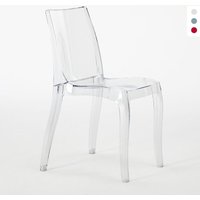 Cristal Light Grand Soleil Design stapelbare Stühle aus transparentem Polycarbonat für Küche und Bar - Transparent von GRAND SOLEIL