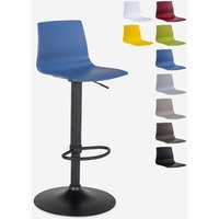 Design-Küchenbarhocker mit verstellbarem mattschwarzem Fuß Grand Soleil Imola Matt - Blau von GRAND SOLEIL