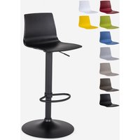 Design-Küchenbarhocker mit verstellbarem mattschwarzem Fuß Grand Soleil Imola Matt - Schwarz von GRAND SOLEIL