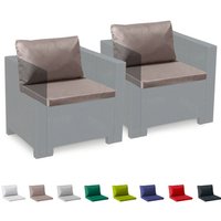 Ersatzkissen für Loungeset Gartenmöbelset Rattan Wasserdicht 2 Plätze Bica Grand Soleil - Braun von GRAND SOLEIL