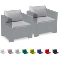 Ersatzkissen für Loungeset Gartenmöbelset Rattan Wasserdicht 2 Plätze Bica Grand Soleil - Grau von GRAND SOLEIL