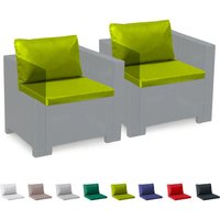 Ersatzkissen für Loungeset Gartenmöbelset Rattan Wasserdicht 2 Plätze Bica Grand Soleil - Grün Anis von GRAND SOLEIL