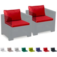 Ersatzkissen für Loungeset Gartenmöbelset Rattan Wasserdicht 2 Plätze Bica Grand Soleil - Rot von GRAND SOLEIL