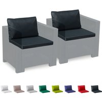 Ersatzkissen für Loungeset Gartenmöbelset Rattan Wasserdicht 2 Plätze Bica Grand Soleil - Schwarz von GRAND SOLEIL
