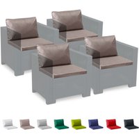 Ersatzkissen für Loungeset Gartenmöbelset Rattan Wasserdicht 4 Plätze Bica Grand Soleil - Braun Ersatzkissen für Loungeset Gartenmöbelset Rattan Wasserdicht 4 Plätze Bica Grand Soleil - Braun von GRAND SOLEIL
