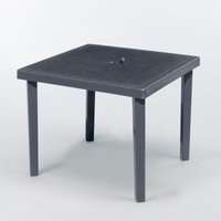 Gartenbar-Tisch aus Poly-Rattan, quadratisch, 90x90, Grand Soleil Gruvyer - Schwarz von GRAND SOLEIL