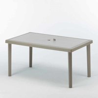 Grand Soleil Boheme Poly Rattan rechteckiger Tisch 150x90 - Beige von GRAND SOLEIL