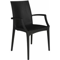 Grand Soleil - Extrahierter Sesselstuhlstuhlgarten mit Harzstruktur Rattan Bristtan Grandsoleil Effekt Effekt - Black von GRAND SOLEIL