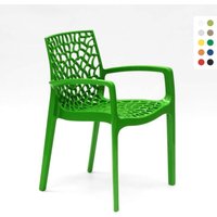 Grand Soleil Gruvyer Arm Polypropylen Stühle mit Armlehnen Garten Bar - Grün Grand Soleil Gruvyer Arm Polypropylen Stühle mit Armlehnen Garten Bar - Grün von GRAND SOLEIL