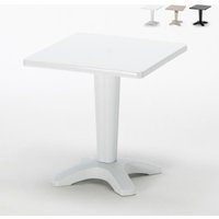 Grand Soleil Zavor quadratisch Polypropylen Tisch Außenbereich bar 70x70 - Weiß von GRAND SOLEIL