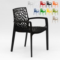Gruvyer Arm Polypropylen Stühle mit Armlehnen Garten Bar Farbe: Schwarz - Grand Soleil von GRAND SOLEIL