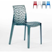 Gruvyer Stapelbarer transparenter Polycarbonat-Stuhl für Bars und Restaurants - Grau Gruvyer Stapelbarer transparenter Polycarbonat-Stuhl für Bars und Restaurants - Grau von GRAND SOLEIL