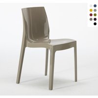 Ice Grand Soleil stapelbare Küchen- und Barstühle aus Polypropylen - Beige von GRAND SOLEIL