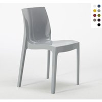 Ice Grand Soleil stapelbare Küchen- und Barstühle aus Polypropylen - Grau von GRAND SOLEIL