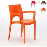 Paris Arm Grand Soleil Stühle aus Polypropylen mit Armlehnen für Bar und Restaurant - Orange von GRAND SOLEIL