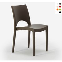 Paris Grand Soleil Stühle für Küche Zuhause Bar Polypropylen stapelbar - Braun von GRAND SOLEIL
