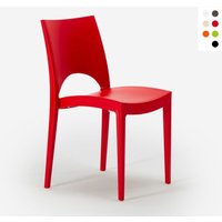 Paris Grand Soleil Stühle für Küche Zuhause Bar Polypropylen stapelbar - Rot von GRAND SOLEIL
