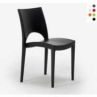 Paris Grand Soleil Stühle für Küche Zuhause Bar Polypropylen stapelbar - Schwarz von GRAND SOLEIL
