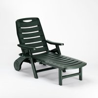 Premiere Grand Soleil Klappbare Sonnenliege aus Kunststoff Pool Strand - Dunkel Grün von GRAND SOLEIL