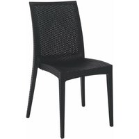 Rattan Bistrot GrandsoLeil Bistrot Effect Harzstuhl - Black von GRAND SOLEIL