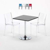 Schwarz Quadratisch Tisch und 2 Stühle Farbiges Polypropylen-Innenmastenset Grand Soleil B-Side Phantom - Transparent Schwarz Quadratisch Tisch und 2 Stühle Farbiges Polypropylen-Innenmastenset Grand Soleil B-Side Phantom - Transparent von GRAND SOLEIL