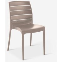 Stapelbarer Stuhl für Garten- und Restaurant Carmen Grand Soleil - Beige Jute von GRAND SOLEIL