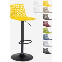Verstellbarer Barhocker mit mattschwarzer Basis Grand Soleil Spider Matt - Gelb von GRAND SOLEIL