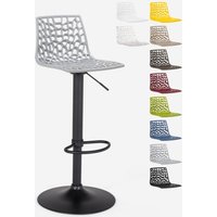 Verstellbarer Barhocker mit mattschwarzer Basis Grand Soleil Spider Matt - Grau von GRAND SOLEIL