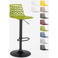 Verstellbarer Barhocker mit mattschwarzer Basis Grand Soleil Spider Matt - Grün Anis von GRAND SOLEIL