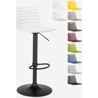 Verstellbarer Barhocker mit mattschwarzer Basis Grand Soleil Spider Matt - Weiß von GRAND SOLEIL