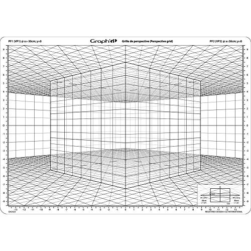 Graph'it Gitter für die Perspektive – Modell D "Würfel in schräger Perspektive" von GRAPH'IT