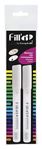 GRAPH'IT Fill'it Blister 2 leere Marker, transparent, mittel, 2 Stück von GRAPH'IT
