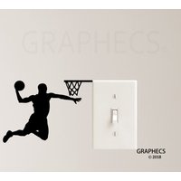 Basketball Dunk Vinyl Aufkleber Lichtschalter Kinder Kindergarten von GRAPHECS