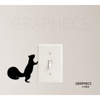 Chipmunk Eichhörnchen Vinyl Aufkleber Lichtschalter Kinder Kindergarten von GRAPHECS