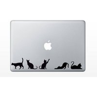Fünf Katzen Silhouette Aufkleber Vinyl Kätzchen Apple Laptop Macbook Home Dekor von GRAPHECS