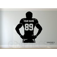 Fußball-Wand-Aufkleber - Wählen Sie Ihren Name Und Zahlen Personalisierte Fußball Aufkleber Benutzerdefinierte Vinyl Team Dekor Kinder Schlafzimmer von GRAPHECS