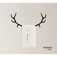 Hirsch Geweih Vinyl Aufkleber Jagd Licht Schalter Kinder Home Dekor von GRAPHECS