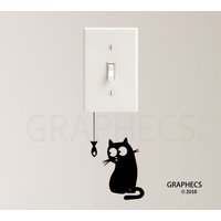 Hungrige Katze Vinyl Aufkleber Licht Schalter Kinder Kindergarten Home Dekor von GRAPHECS