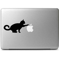 Katze Spielt Vinyl Aufkleber Sticker Kitty Kätzchen Kinder Laptop Macbook Zimmer Dekor Kinderzimmer von GRAPHECS