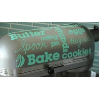 Küchenmixer Kochen Set Aufkleber Vinyl-Aufkleber Backen Home Dekor von GRAPHECS