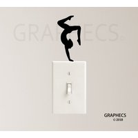Turn-Mädchen Vinyl Aufkleber Licht Schalter Mädchen Ballerina Ballet Acrobat Tanz Home Dekor von GRAPHECS