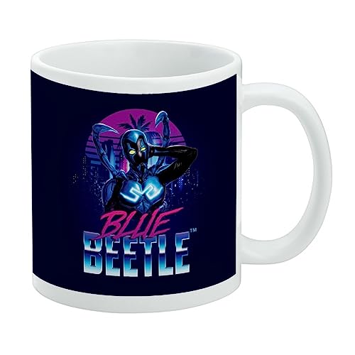 Blue Beetle Kaffeetasse aus Keramik, Neonlichter, Geschenkidee für Kaffee, Tee und heiße Getränke, 325 ml, Weiß Blue Beetle Kaffeetasse aus Keramik, Neonlichter, Geschenkidee für Kaffee, Tee und heiße Getränke, 325 ml, Weiß von GRAPHICS & MORE