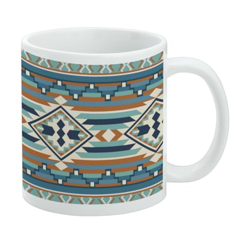 Desert Dream Sun Southwest Pattern Keramik Kaffeetasse Neuheit Geschenk Tassen für Kaffee, Tee und heiße Getränke, 325 ml, Weiß von GRAPHICS & MORE