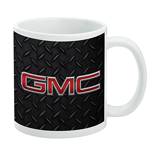 GMC Truck-Logo Keramik-Kaffeetasse, Geschenk für Kaffee, Tee und heiße Getränke, 325 ml, Weiß von GRAPHICS & MORE