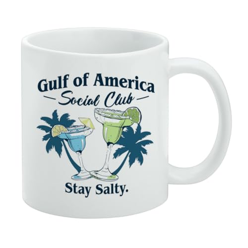 GRAPHICS & MORE Gulf of America Stay Salty Keramik-Kaffeetasse, originelles Geschenk für Kaffee, Tee und heiße Getränke, 325 ml, Weiß von GRAPHICS & MORE
