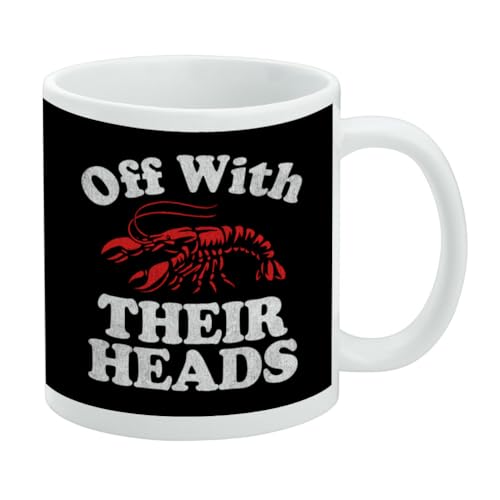 GRAPHICS & MORE Off With Their Heads Crawfish Keramik-Kaffeetasse für Kaffee, Tee und heiße Getränke, 325 ml, Weiß von GRAPHICS & MORE